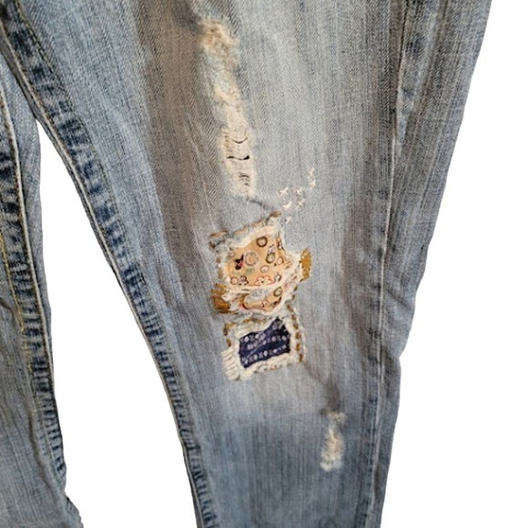 Vintage Z. Cavaricci Patchwork jeans Size 9 - Picture 4 of 9